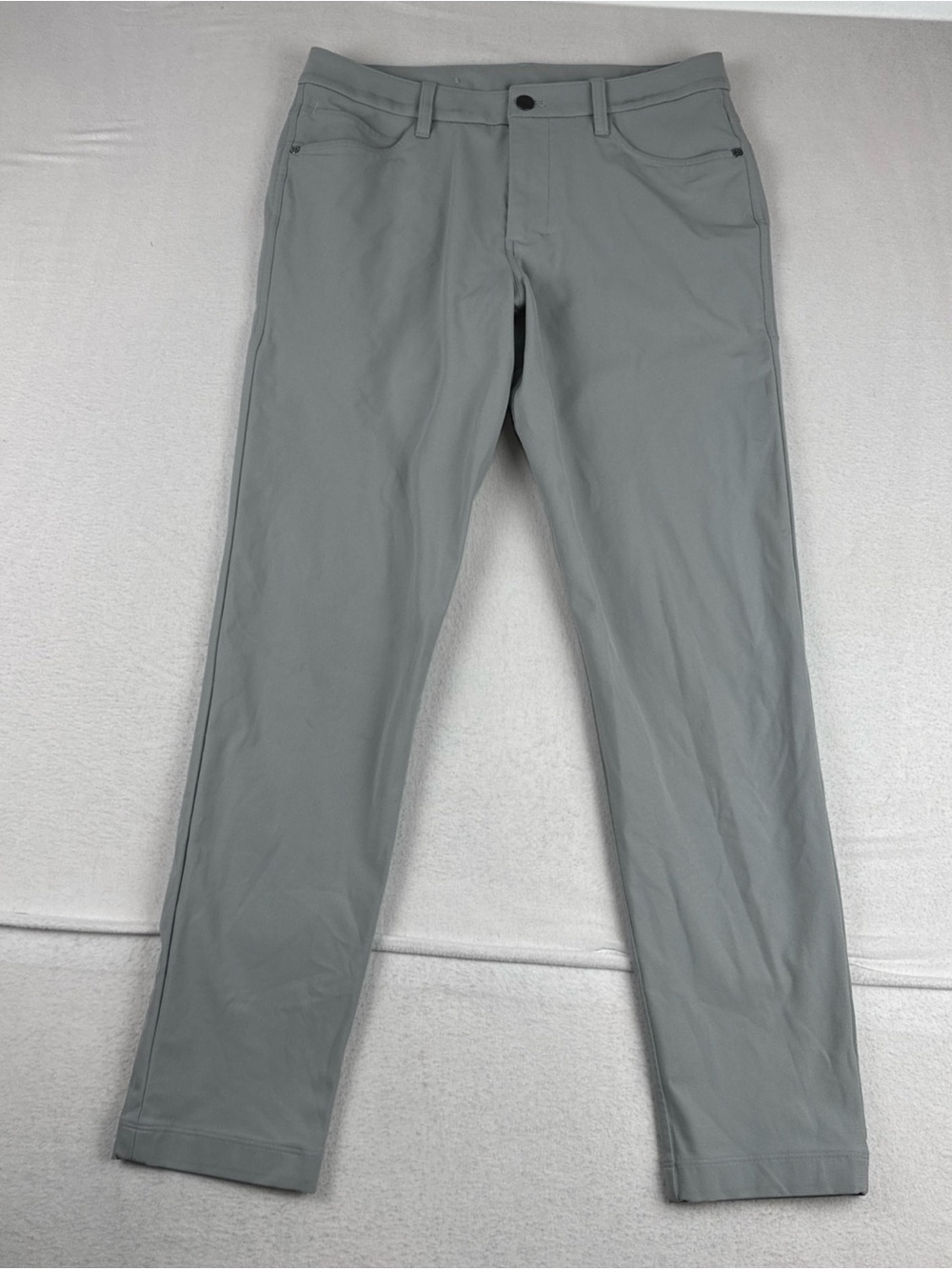 Lululemon Men ABC Slim Fit Five Pocket Gray Pants fits 30*28 #LM5ALWS Athleisure